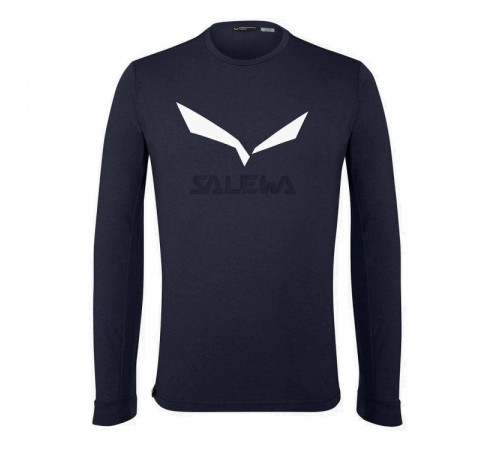 Футболка ч Salewa SOLIDLOGO DRY M L/S TEE 27340 3966 - 48/M - синій Футболка ч Salewa SOLIDLOGO DRY M L/S TEE 27340 3966 - 48/M - синій