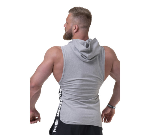 Футболка з капюшоном без рукавів Nebbia Legend-Approved 191 - сірий/XL Футболка з капюшоном без рукавів Nebbia Legend-Approved 191 - сірий/XL
