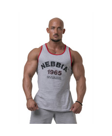 Чоловіча футболка без рукавів Nebbia Old School Muscle 193 - сірий/L