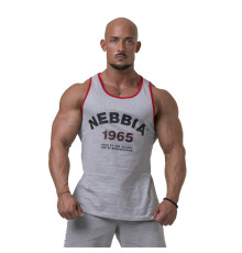 Чоловіча футболка без рукавів Nebbia Old School Muscle 193 - сірий/XL