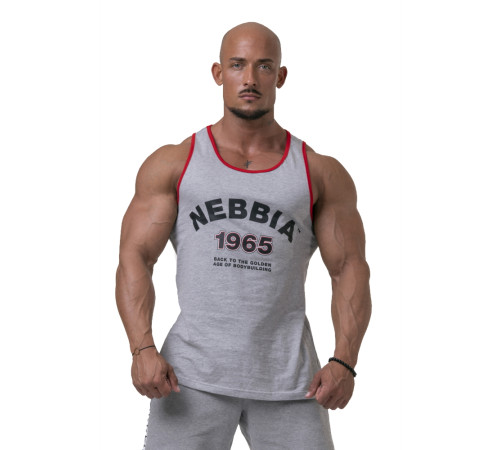 Чоловіча футболка без рукавів Nebbia Old School Muscle 193 - сірий/XXL Чоловіча футболка без рукавів Nebbia Old School Muscle 193 - сірий/XXL