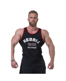Чоловіча футболка без рукавів Nebbia Old School Muscle 193 - чорний/М