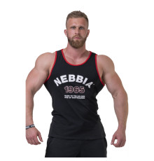 Чоловіча футболка без рукавів Nebbia Old School Muscle 193 - чорний/XL