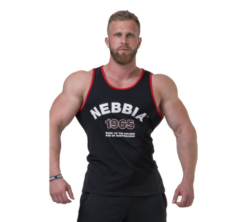 Чоловіча футболка без рукавів Nebbia Old School Muscle 193 - чорний/XXL Чоловіча футболка без рукавів Nebbia Old School Muscle 193 - чорний/XXL