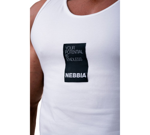 Чоловіча футболка Nebbia 'YOUR POTENTIAL IS ENDLESS' 174 - білий/L Чоловіча футболка Nebbia 'YOUR POTENTIAL IS ENDLESS' 174 - білий/L