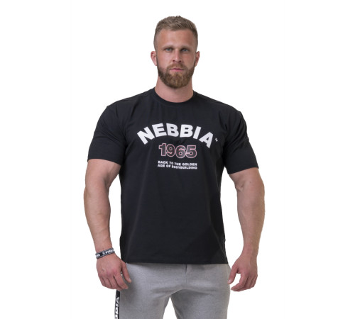 Чоловіча футболка Nebbia Golden Era 192 - чорний/XL