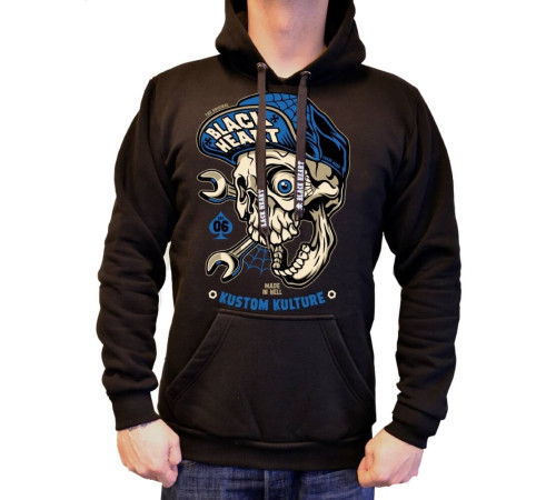 Світшот з капюшоном BLACK HEART Mechanic Hood - М - Чорний Світшот з капюшоном BLACK HEART Mechanic Hood - М - Чорний