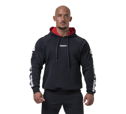 Чоловіча кофта з капюшоном Nebbia Unlock the Champion 194 - чорний/XL Чоловіча кофта з капюшоном Nebbia Unlock the Champion 194 - чорний/XL