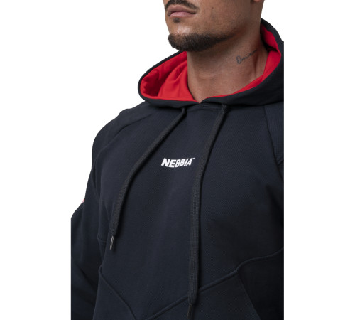 Чоловіча кофта з капюшоном Nebbia Unlock the Champion 194 - чорний/XL Чоловіча кофта з капюшоном Nebbia Unlock the Champion 194 - чорний/XL