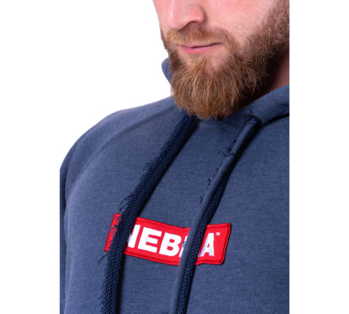 Чоловіча кофта з капюшоном Nebbia Red Label 149 - розмір L / темно-синій