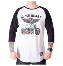 Футболка з довгими рукавами BLACK HEART Blue Chopper RG - M - біла