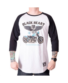 Футболка з довгими рукавами BLACK HEART Blue Chopper RG - M - біла