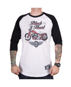 Футболка з довгим рукавом BLACK HEART Red Baron Chopper -  L - біла