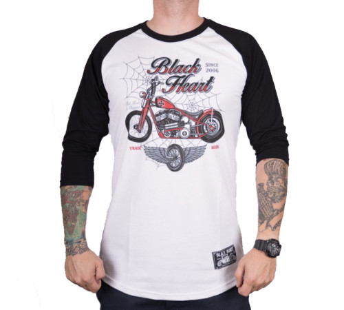 Футболка з довгим рукавом BLACK HEART Red Baron Chopper - L - біла Футболка з довгим рукавом BLACK HEART Red Baron Chopper - L - біла