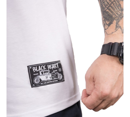 Футболка з довгим рукавом BLACK HEART Red Baron Chopper - L - біла Футболка з довгим рукавом BLACK HEART Red Baron Chopper - L - біла