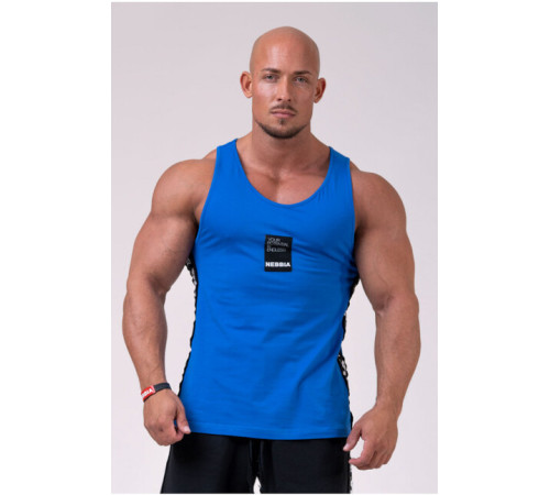 Чоловіча майка Nebbia “YOUR POTENTIAL IS BESCEMING” 174 - XXL - синя Чоловіча майка Nebbia “YOUR POTENTIAL IS BESCEMING” 174 - XXL - синя
