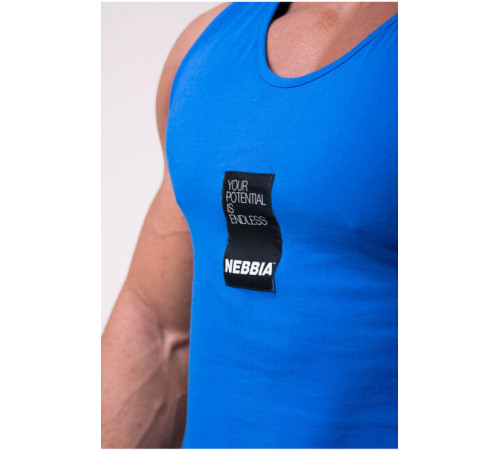 Чоловіча майка Nebbia “YOUR POTENTIAL IS BESCEMING” 174 - XXL - синя Чоловіча майка Nebbia “YOUR POTENTIAL IS BESCEMING” 174 - XXL - синя