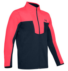 Чоловіча куртка для гольфу Under Armour Storm Windstrike Full Zip - М - синьо-рожева