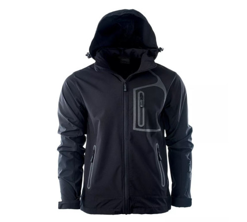 Чоловіча куртка SOFTSHELL HI-TEC NILS - М - чорна Чоловіча куртка SOFTSHELL HI-TEC NILS - М - чорна