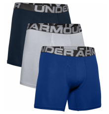 Чоловічі боксерки  Under  Armour Charged Cotton - 3 пари: темно-сині/сірі/яскраво сині/М