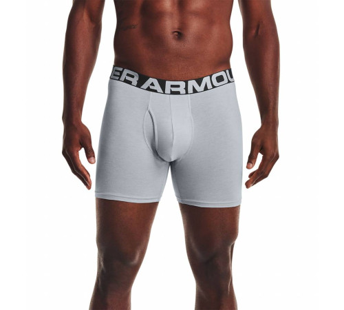 Чоловічі боксерки Under Armour Charged Cotton - 3 пари: темно-сині/сірі/яскраво сині/М Чоловічі боксерки Under Armour Charged Cotton - 3 пари: темно-сині/сірі/яскраво сині/М