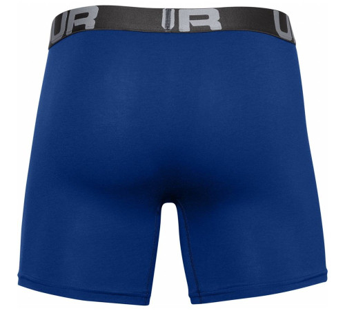 Чоловічі боксерки Under Armour Charged Cotton - 3 пари: темно-сині/сірі/яскраво сині/М Чоловічі боксерки Under Armour Charged Cotton - 3 пари: темно-сині/сірі/яскраво сині/М