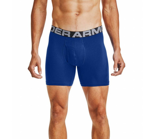 Чоловічі боксерки Under Armour Charged Cotton - 3 пари: темно-сині/сірі/яскраво сині/М Чоловічі боксерки Under Armour Charged Cotton - 3 пари: темно-сині/сірі/яскраво сині/М