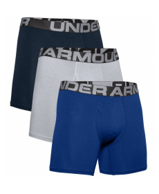Чоловічі боксерки Under Armour Charged Cotton - 3 пари: темно-сині/сірі/яскраво сині/L