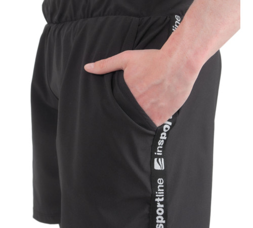 Чоловічі легінси + шорти 2-в-1 inSPORTline Closefit - L - чорні Чоловічі легінси + шорти 2-в-1 inSPORTline Closefit - L - чорні