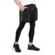 Чоловічі легінси + шорти 2-в-1 inSPORTline Closefit - L - чорні