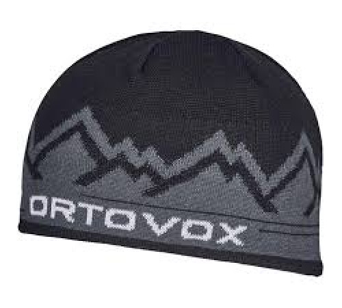 Шапка Ortovox PEAK BEANIE black raven - чорний Шапка Ortovox PEAK BEANIE black raven - чорний