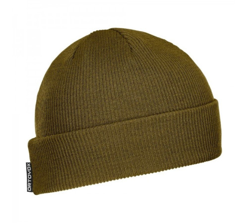 Шапка Ortovox NICHOLSON RIB BEANIE green moss - оливковий