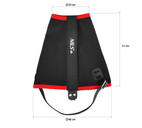 Гамаші туристичні NILS CAMP NC17113, чорно-червоні