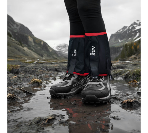 Гамаші туристичні NILS CAMP NC17113, чорно-червоні