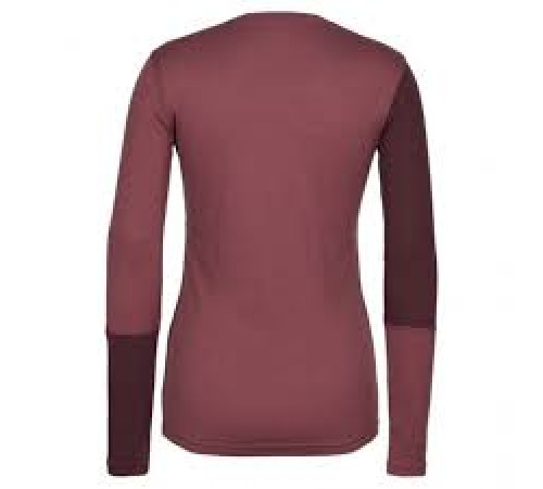 Термофутболка ж Ortovox 185 ROCK'N'WOOL LONG SLEEVE W mountain rose - L - бордовий