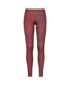 Термоштани ж Ortovox 185 ROCK'N'WOOL LONG PANTS W mountain rose - L - бордові