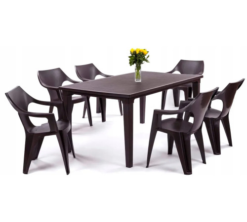 Крісло садове Keter Dante Low back, темно-коричневе