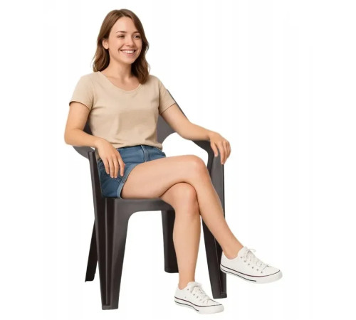 Крісло садове Keter Dante Low back, темно-коричневе