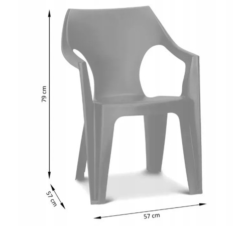 Крісло садове Keter Dante Low back, темно-коричневе