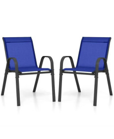 Крісло садове Costway Patio 2 шт, синє