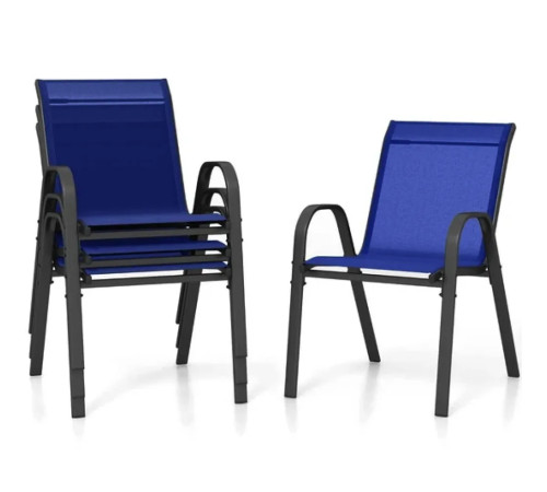 Крісло садове Costway Patio 2 шт, синє Крісло садове Costway Patio 2 шт, синє