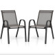 Крісло садове Costway Patio 2 шт, сіре