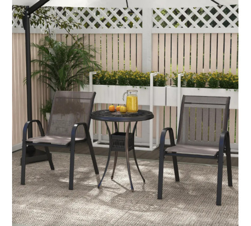 Крісло садове Costway Patio 2 шт, сіре Крісло садове Costway Patio 2 шт, сіре