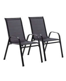 Комплект садових стільців Chomik GARDEN LINE CORTINA чорний