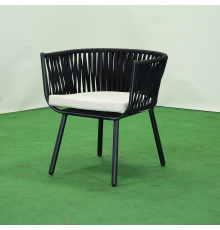 Стілець садовий Greengard Лінеа СЛ-005, чорно-білий
