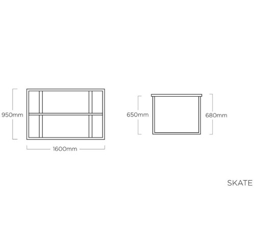 Каркас садового стола KETTLER SKATE 160 x 95 x 68 см Каркас садового стола KETTLER SKATE 160 x 95 x 68 см