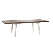 Стіл садовий розсувний Keter Harmony 162 х 100,5 см, коричнево-білий