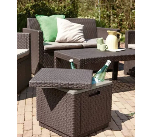 Стіл-холодильник Keter Ice Cube 42 х 42 см, коричневий