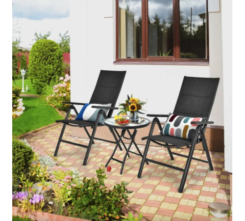 Стіл садовий Costway Sigma 46x47 см, чорний Стіл садовий Costway Sigma 46x47 см, чорний