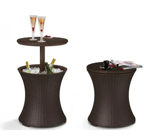Стіл-холодильник Keter Cool Bar Rattan, коричневий